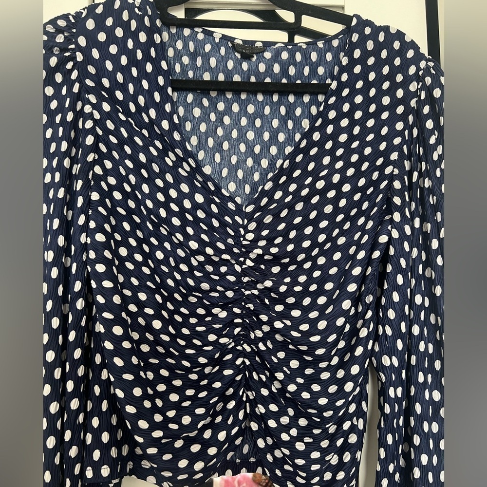 Topshop Navy Blouse Size 4